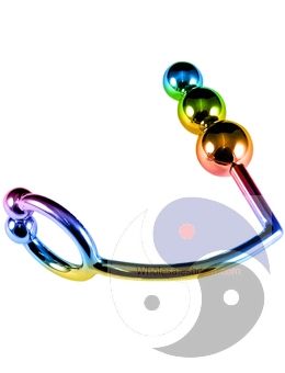      Rainbow Horse Shoe Ring with Balls