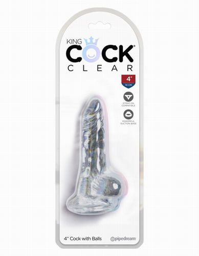       King Cock Clear 4 Cock with Balls