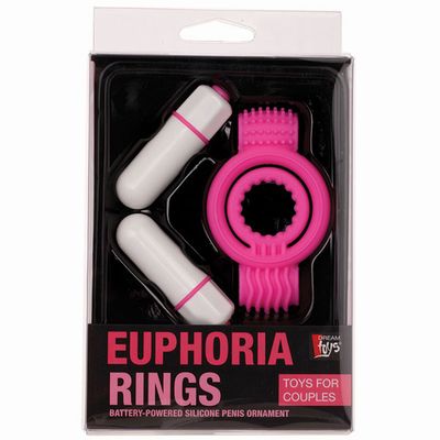 ������� ����������� ������ � 2 ��������������� NEON EUPHORIA CLITORAL MASSAGE RING