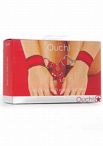    Velcro hand and leg cuffs red 