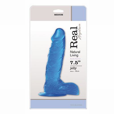 ������������� JELLY DILDO REAL RAPTURE BLUE 7.5
