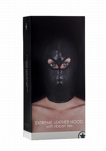 ����� Extreme Leather Hood with Ribon Ties 