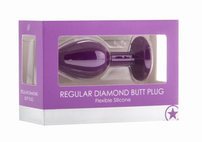 �������� ������ OUCH! Regular Diamond Butt Plug Purple