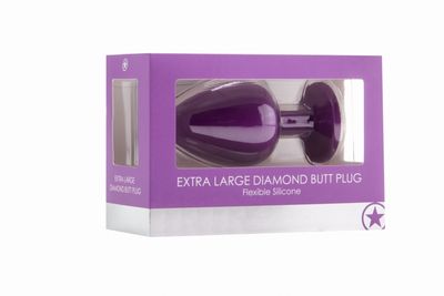 �������� ������ OUCH! Extra Large Diamond Butt Plug Purple 