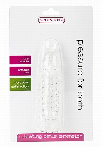 ������� Wagging Dog Vibr. Penis Extension Transparent