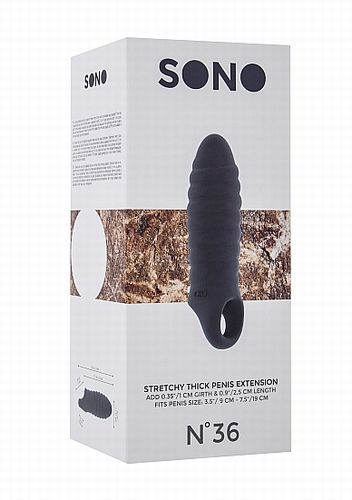  Stretchy Thick Penis Extension Black No.36