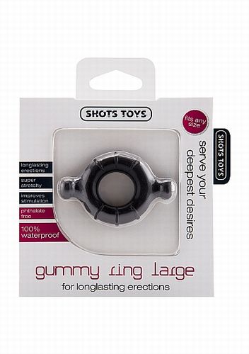 ����������� ������ Gummy Ring Large Black 