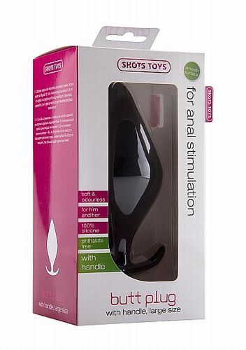 �������� ������ Butt Plug with Handle Large Black 