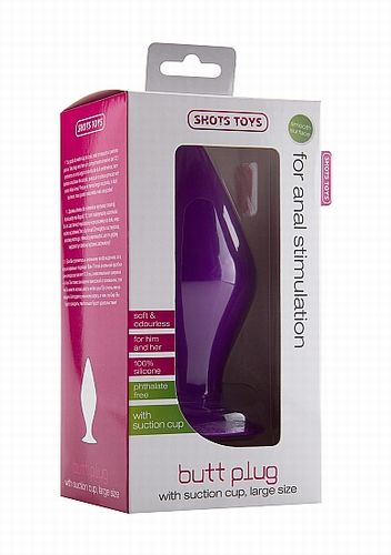   Butt Plug with Suction Cup Large Purple