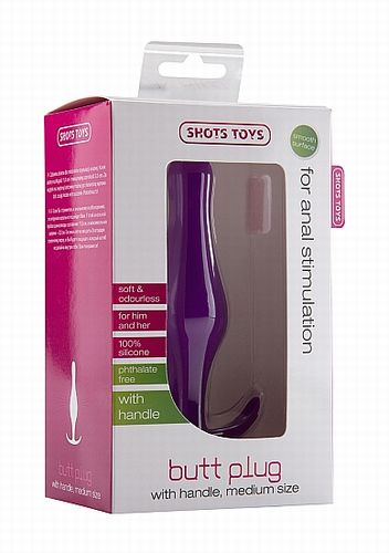   Butt Plug with Handle Medium Purple