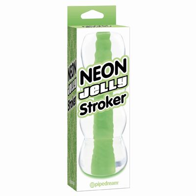   Neon Jelly Stroker Green