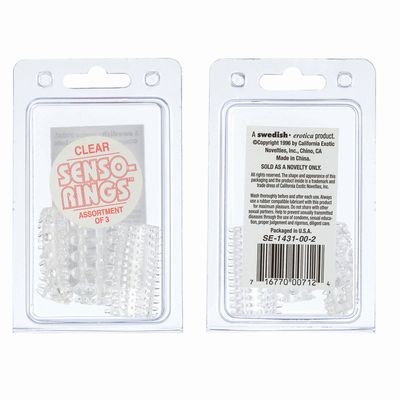   Senso Rings-3 Pack Clear