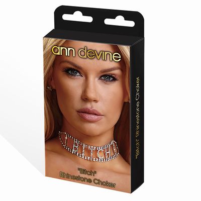 ������� �� ����������  BITCH  Rhinestone Choker