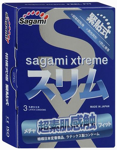 ������� ������������ Sagami Xtreme FEEL FIT 3D - 3 ��.