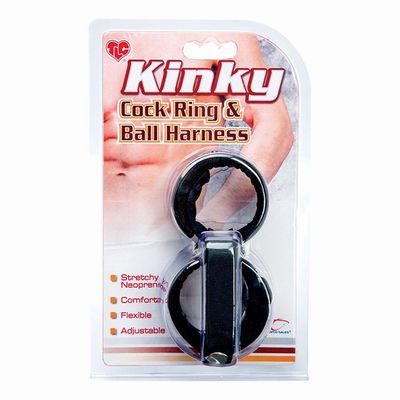 ������� ����������� ������ �� ����� TLC Kinky Cock Ring   Ball Harness