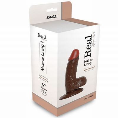 ������������� REALISTIC DILDO REAL RAPTURE BROWN 5" T4L-00700688