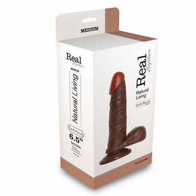 ������������� REALISTIC DILDO REAL RAPTURE BROWN 6.5