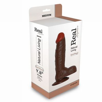 ������������� REALISTIC DILDO REAL RAPTURE BROWN 7.5" T4L-00700692