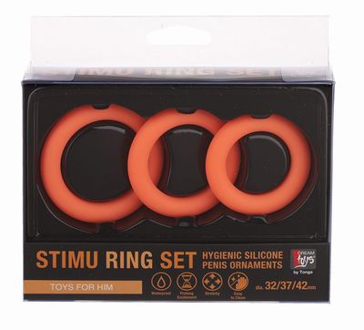 ����� �� 3 ��������� ����������� ����� NEON STIMU RING SET