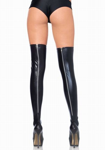 ����� �� ������ WETLOOK ZIPPER THIGH HIGHS