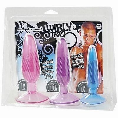 ����� �� ���� �������� ������ Twirly Trio Jelly Arousal Butt Plugs
