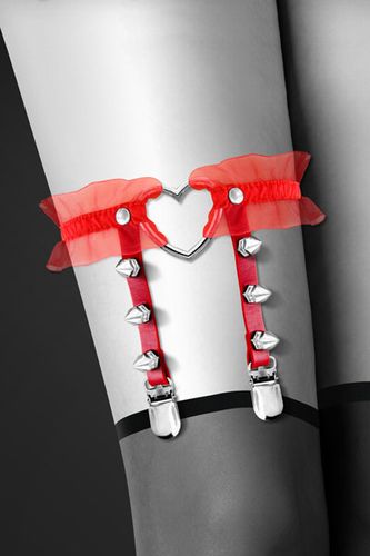  Bijoux Pour Toi      GARTER WITH HEART RED