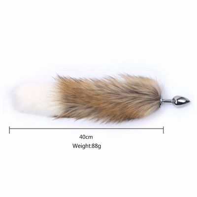   Fox Tail Plug Brown & White - Short