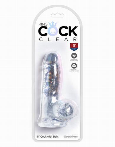       King Cock Clear 5 Cock with Balls