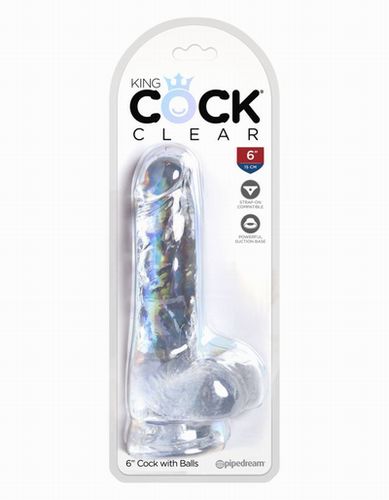       King Cock Clear 6 Cock with Balls