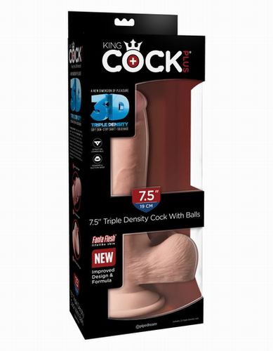    King Cock Plus 7.5 Triple Density Cock with Balls