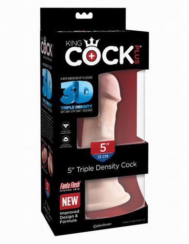    King Cock Plus 5 Triple Density Cock - Flesh