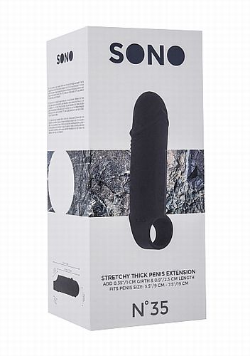  Stretchy Thick Penis Extension Black No.35 