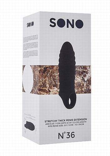  Stretchy Thick Penis Extension Black No.36