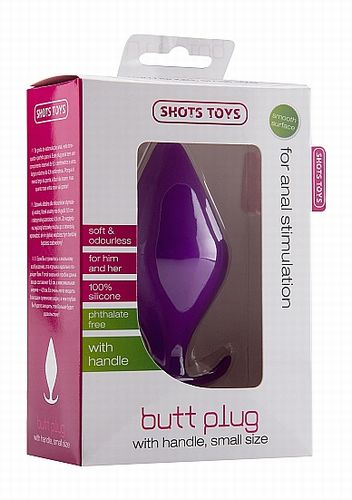  Butt Plug with Handle Small Purple