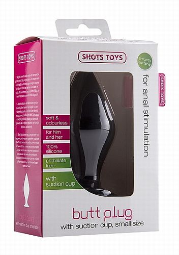   Butt Plug with Suction Cup Small Black
