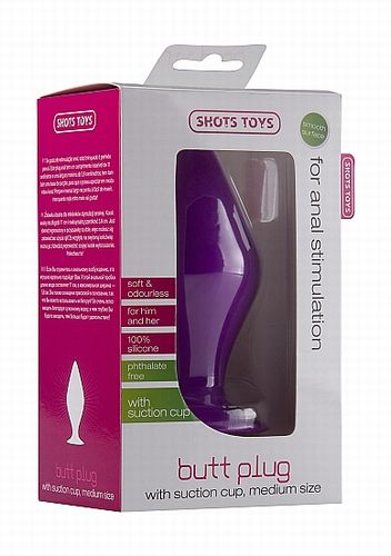   Butt Plug with Suction Cup Medium Purple
