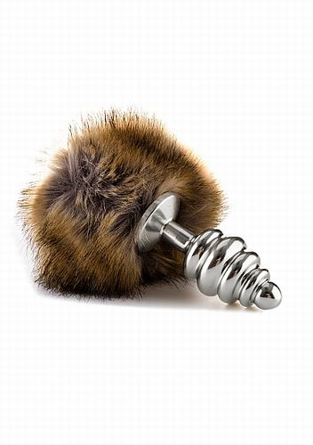 �������� ������ Extra Feel Bunny Tail Buttplug Silver 