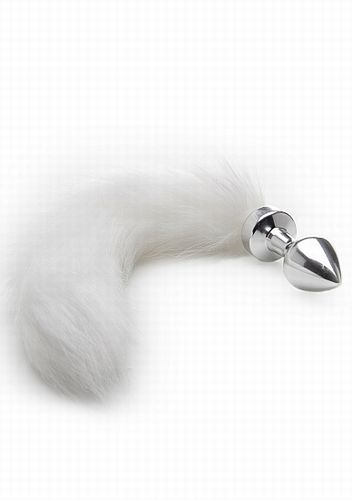 �������� ������ White Tail Buttplug Silver 