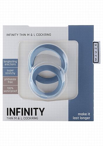    Infinity - M and L Cockring - Blue 