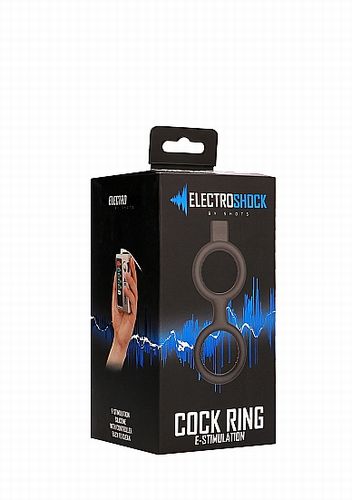 ����������� ������ E-Stim Cock Ring with Ballstrap Black 