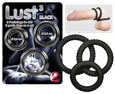   "Lust 3 Penisringe Black"