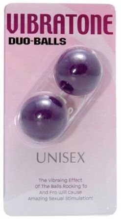 Фиолетовые вагинальные шарики Vibratone DUO-BALLS