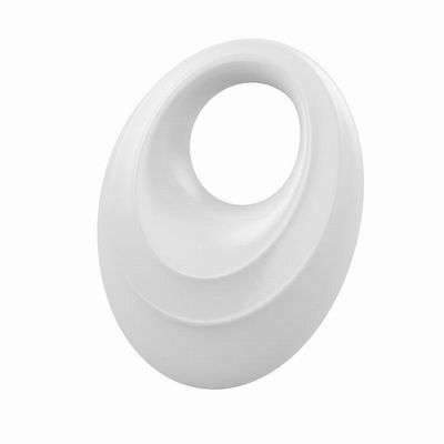 Белое эрекционное кольцо B5 с вибрацией