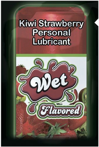 Лубрикант Wet Flavored Kiwi Strawberry с ароматом киви и клубники