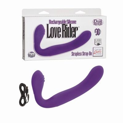    Rechargeable Silicone Love Rider Strapless Strap-On