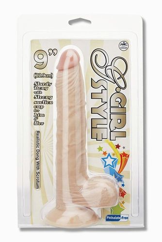   G-GIRL STYLE 9INCH DONG WITH SUCTION CAP