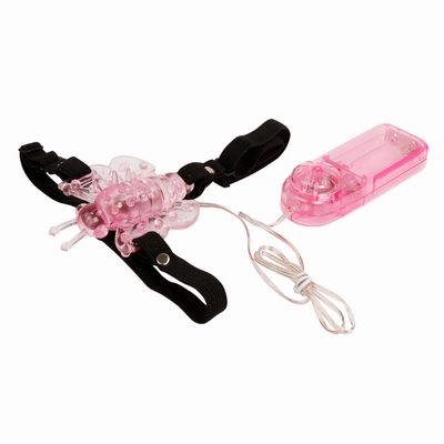  Butterfly, Strap on, stimulate, Pink, 8,3x6,5cm