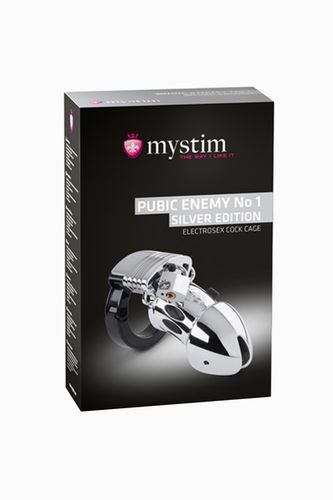 Электростимулятор Mystim Pubic Enemy No 1, хирургическая сталь, серебристый, 8,2 см